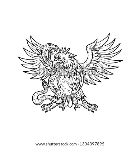 Mexican Eagle Drawing | Free download on ClipArtMag