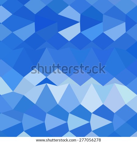 Low polygon style illustration of a brandeis blue abstract geometric background.