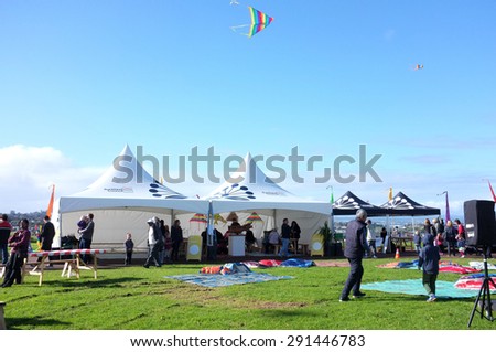 JUN. 28- AUCKLAND: Kites of all forms and sizes fly in the clear sky during the Puketapapa Manu Aute Kite Day at Winstone Park in Mount Roskill, Auckland, Zealand taken on Sunday, June 28, 2015.