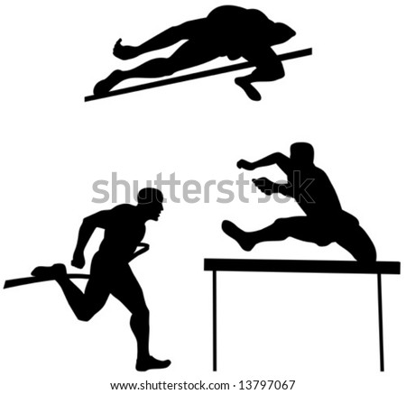 Track And Field Athlete Silhouette Stock Vector Illustration 13797067 ...