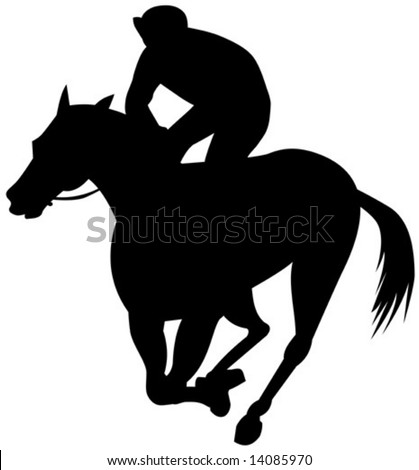 Horse And Rider Silhouette Stock Vector Illustration 14085970 ...
