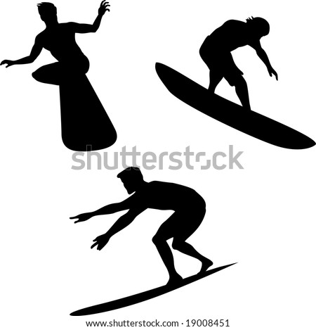 Surfer Dude Silhouette Stock Photo 19008451 : Shutterstock