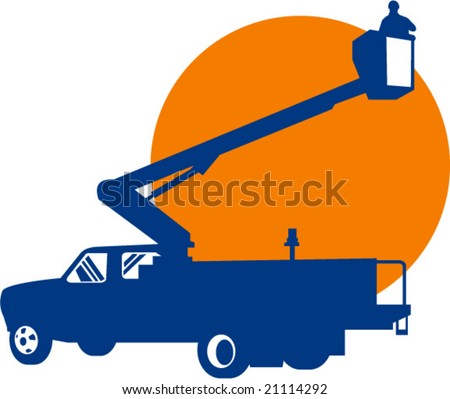 Bucket Truck Stock Vector Illustration 21114292 : Shutterstock