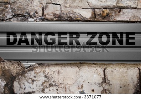 Danger zone on iron plate