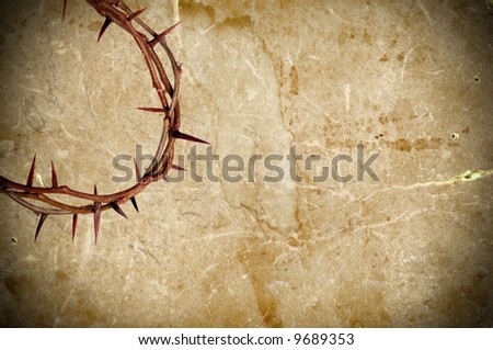 Crown of thorns on grungy background