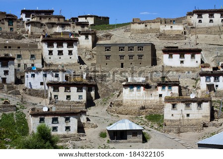 mountainous country himalayas, india, village, monastery, travel,