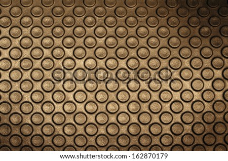 Rubber floor with circle button shape background
