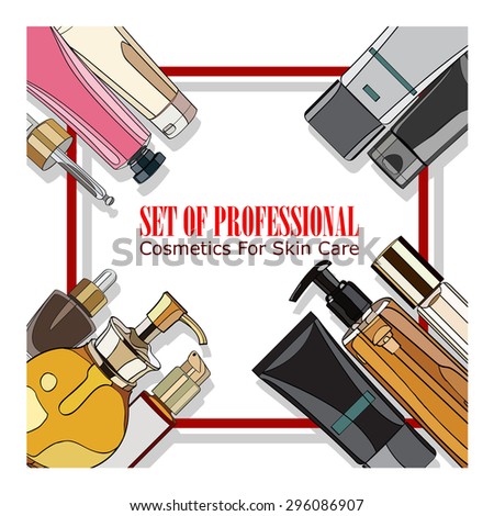 set of professional cosmetics for skin care.  vector illustration for your design, cosmetic banners, brochures and promotional items