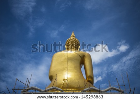 back of Big buddha statue
