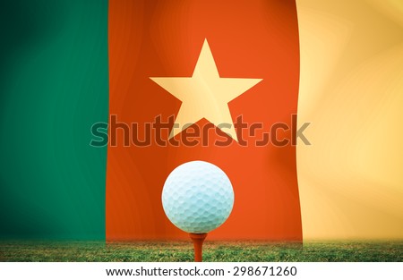 Golf ball CAMEROON vintage color.