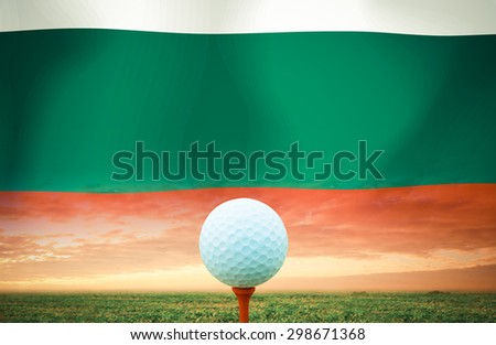 Golf ball BULGARIA vintage color.