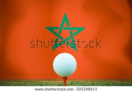 Golf ball Morocco vintage color.