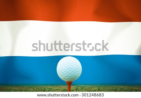 Golf ball Netherlands vintage color.
