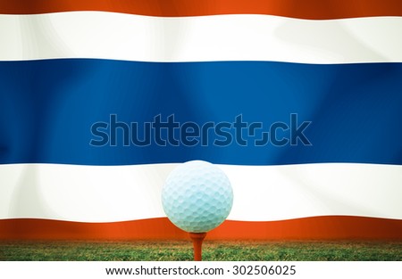 Golf ball Thai vintage color.