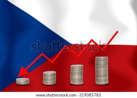 The economic going down of the CZECH, with a head shot arrows down from the top medals.