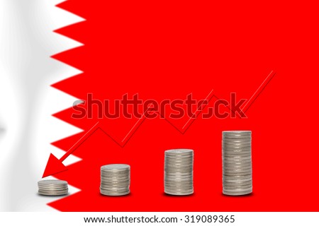 The economic going down of the BAHRAIN, with a head shot arrows down from the top medals.