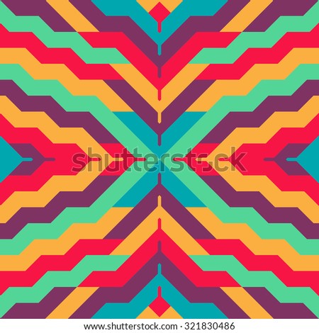 Abstract Seamless Stripped Pattern for Textile Design. Geometric Print in Ethnic Style. Vector Background Illustration