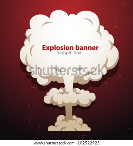 Vector explosion speech banner