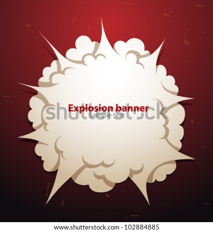 Vector explosion banner