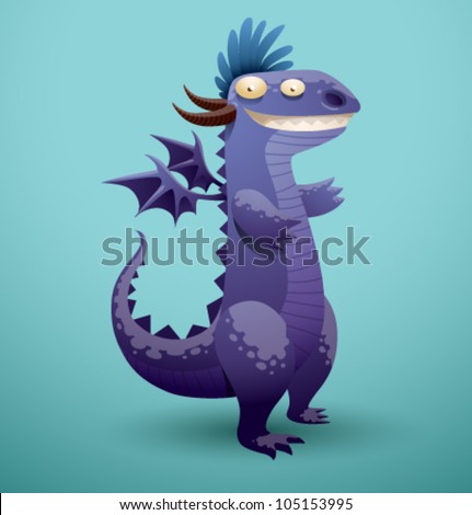 Vector Funny Dragon 4 - 105153995 : Shutterstock