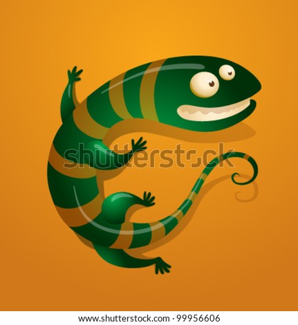 Vector funny lizard 4