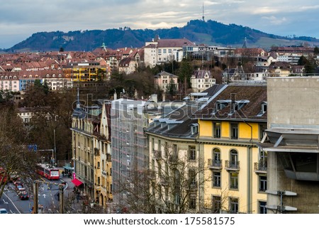 BERN - JAN 22 2014: City Bern view on January 22, 2014, Bern, Switzerland.