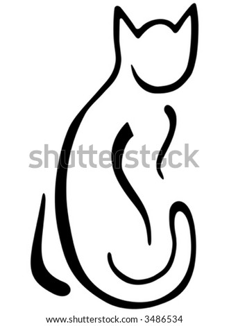 Stylized Cat Illustration - 3486534 : Shutterstock