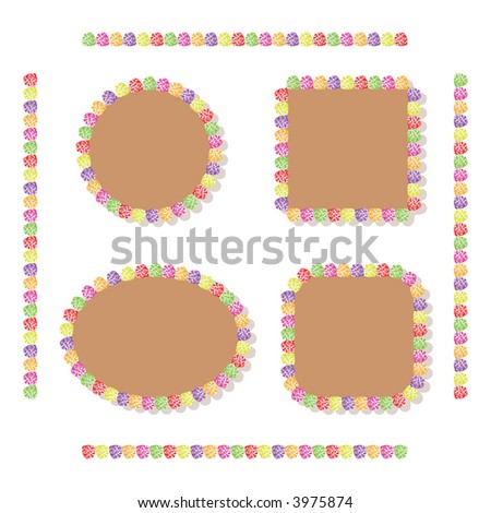 * Colorful Gum Drop Candy Frame Design Set
