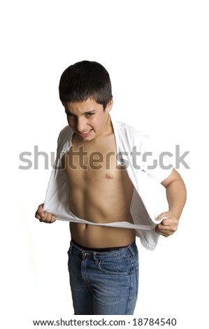 Teenage Boy Is Ripping His Shirt Apart Stock Photo 18784540 : Shutterstock