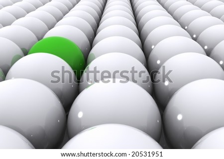 A 3d Rendered Image Portraying Standing out from the Crowd