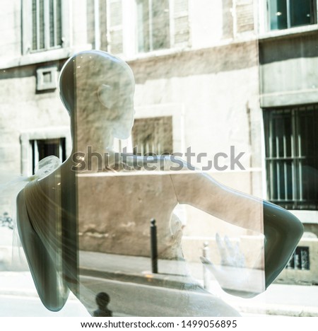 Similar – Image, Stock Photo Marseille / shop window, closed