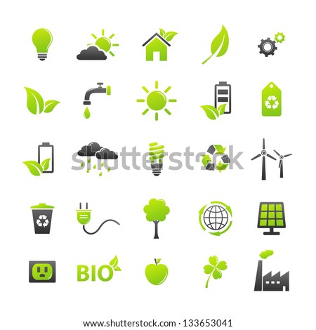 Ecology icons set