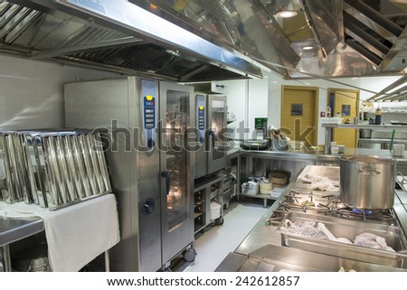 kitchen equipment in a restaurant