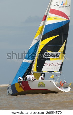 KUALA TERENGGANU, MALAYSIA - DEC 4 : Team Magnus Holmberg of Victory Challenge in action at Monsoon Cup 2008 in K. Terengganu, Malaysia on December 4, 2008. They finished seventh among twelve teams.