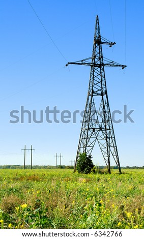 Power line in the field.