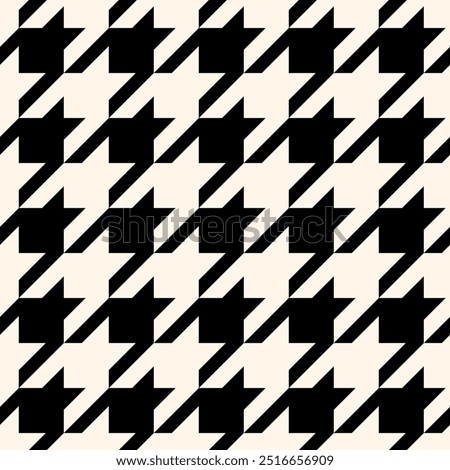 Houndstooth Off white and black Seamless Pattern Luxury Pied-de-poule Timeless