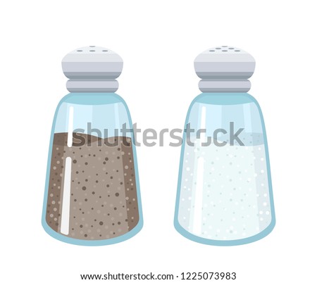 Vector pepper and salt shaker kitchen icon