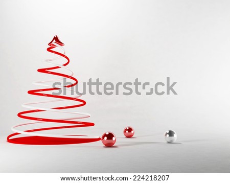 interesting new year tree on a white background