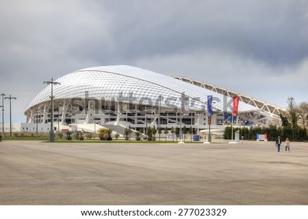 CAUCASUS, SOCHI, RUSSIA - April 27.2015: Olympic objects of winter Olympic games 2014 year