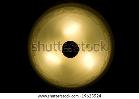 Lamp on a dark ceiling