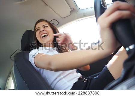 girl in the car