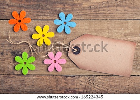 a natural looking banner with copy space and colorful blossoms as background