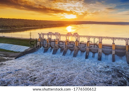 hydroelectric power station panorama beautiful view ストックフォト © 