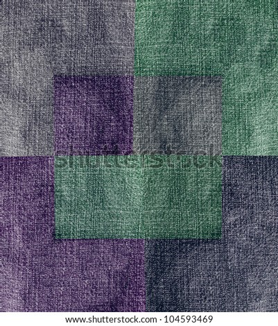 Abstract background- jeans. The abstract composition - four jeans squares.