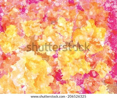Abstract watercolor flower background. Hand made drawing. impressionism style. Suitable for various designs and scrapbooking
