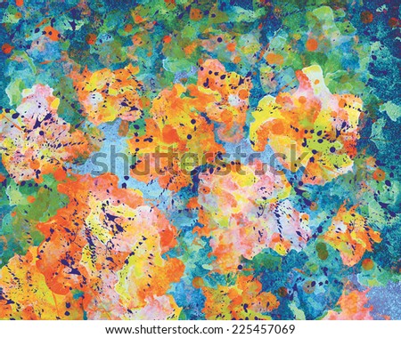 abstract watercolor flower background. hand made drawing. impressionism style. suitable for various designs and scrapbooking