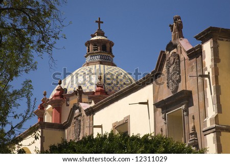 Dome Santa Clara Church and Convent, Templo de Santa Clara de Assis, Queretaro, Mexico