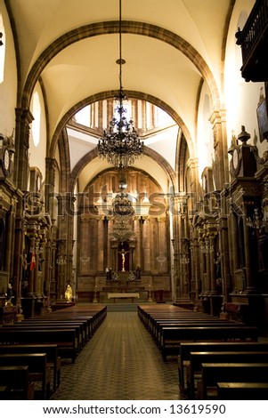 San Francisco Church Inside Altar San Miguel De Allende, Mexico Stock ...