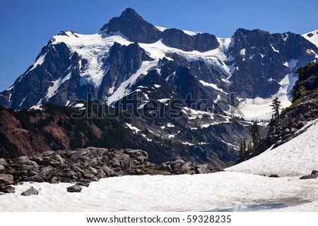 Snowfields Glaciers Artist Point Mount Shuksan Mount Baker Highway Snow Mountain Washington State Pacific Northwest