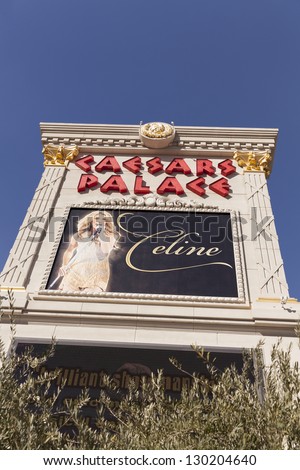 Las Vegas - February 22: The Caesars Palace Sign On February 22, 2013 ...